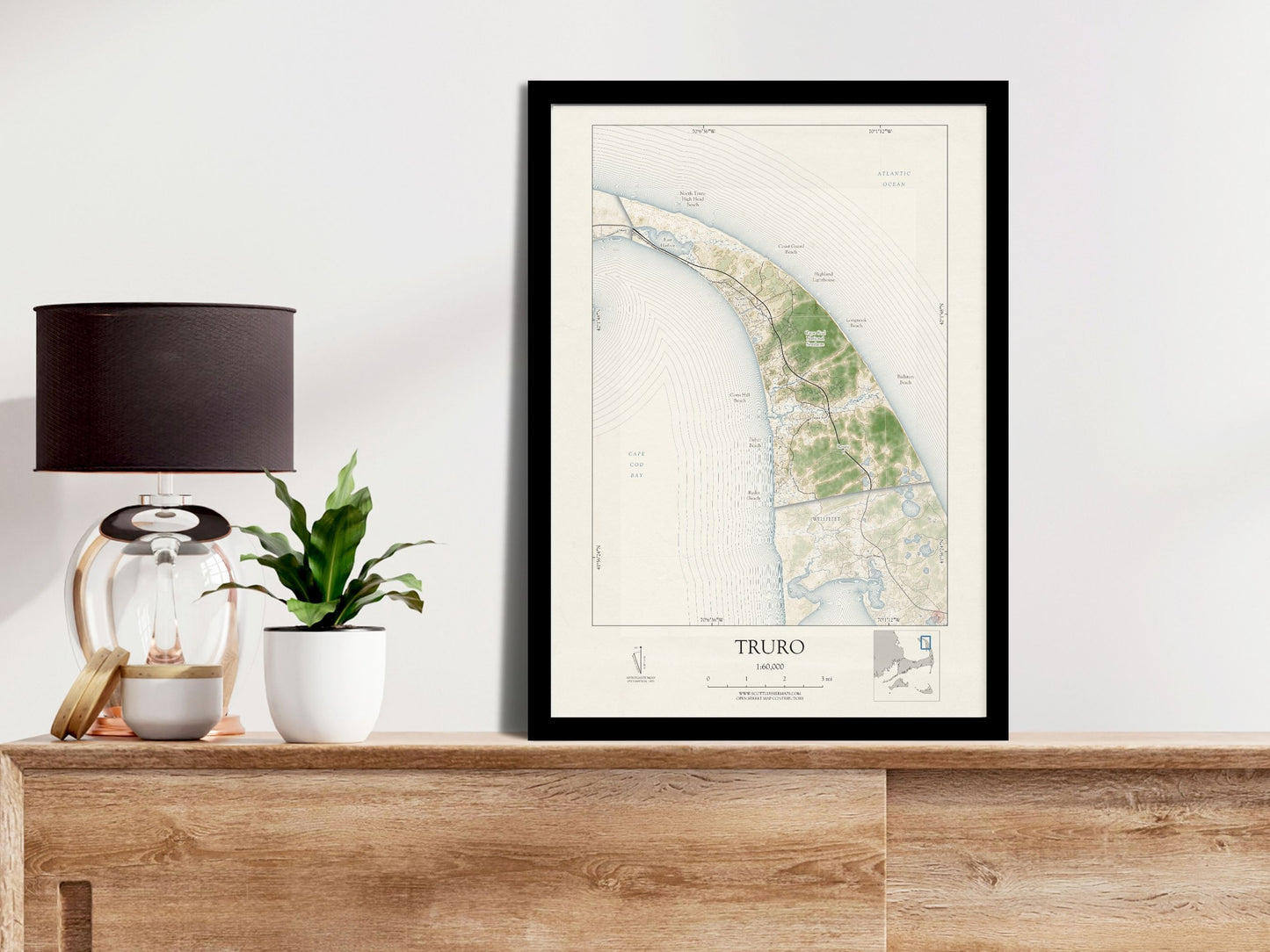 Truro Mass Cape Cod VINTAGE Map Art Print 0225