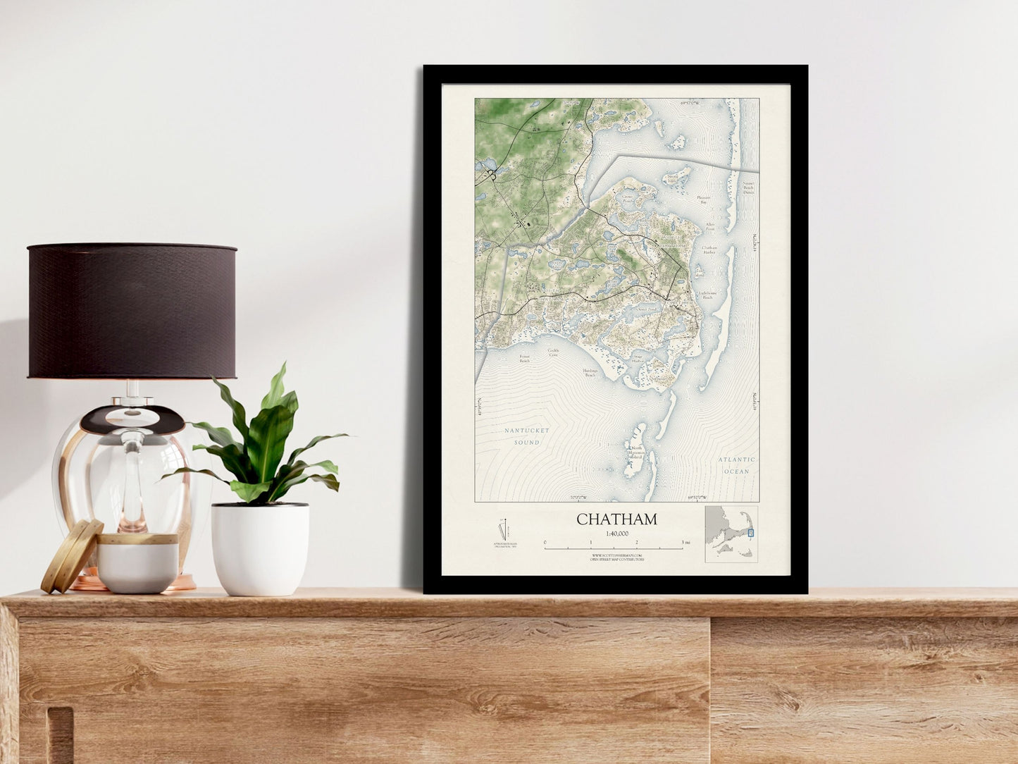 Chatham Massachusetts Cape Cod VINTAGE Map Art Print 0225