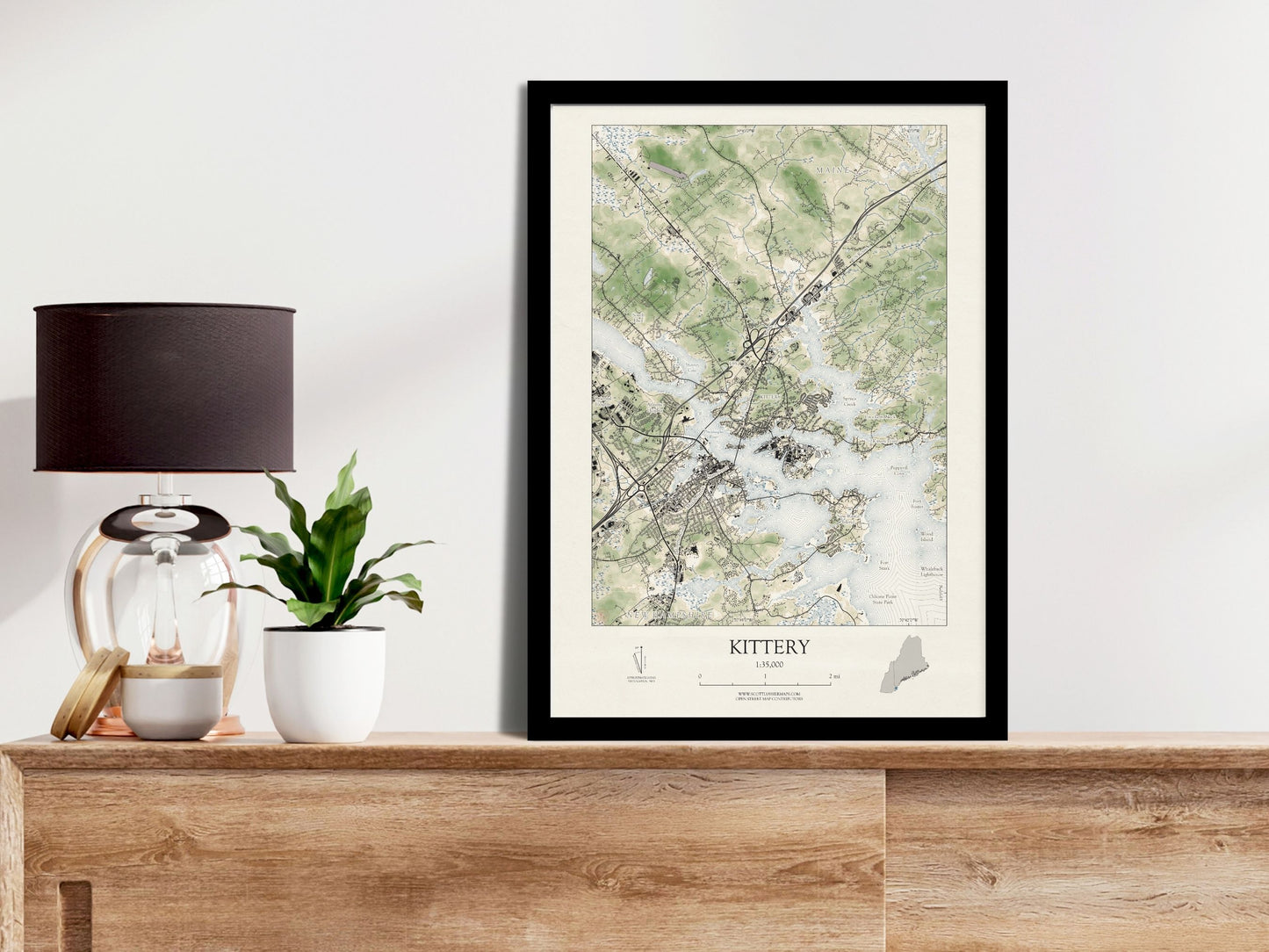 Kittery Maine VINTAGE Map Art Print 0225