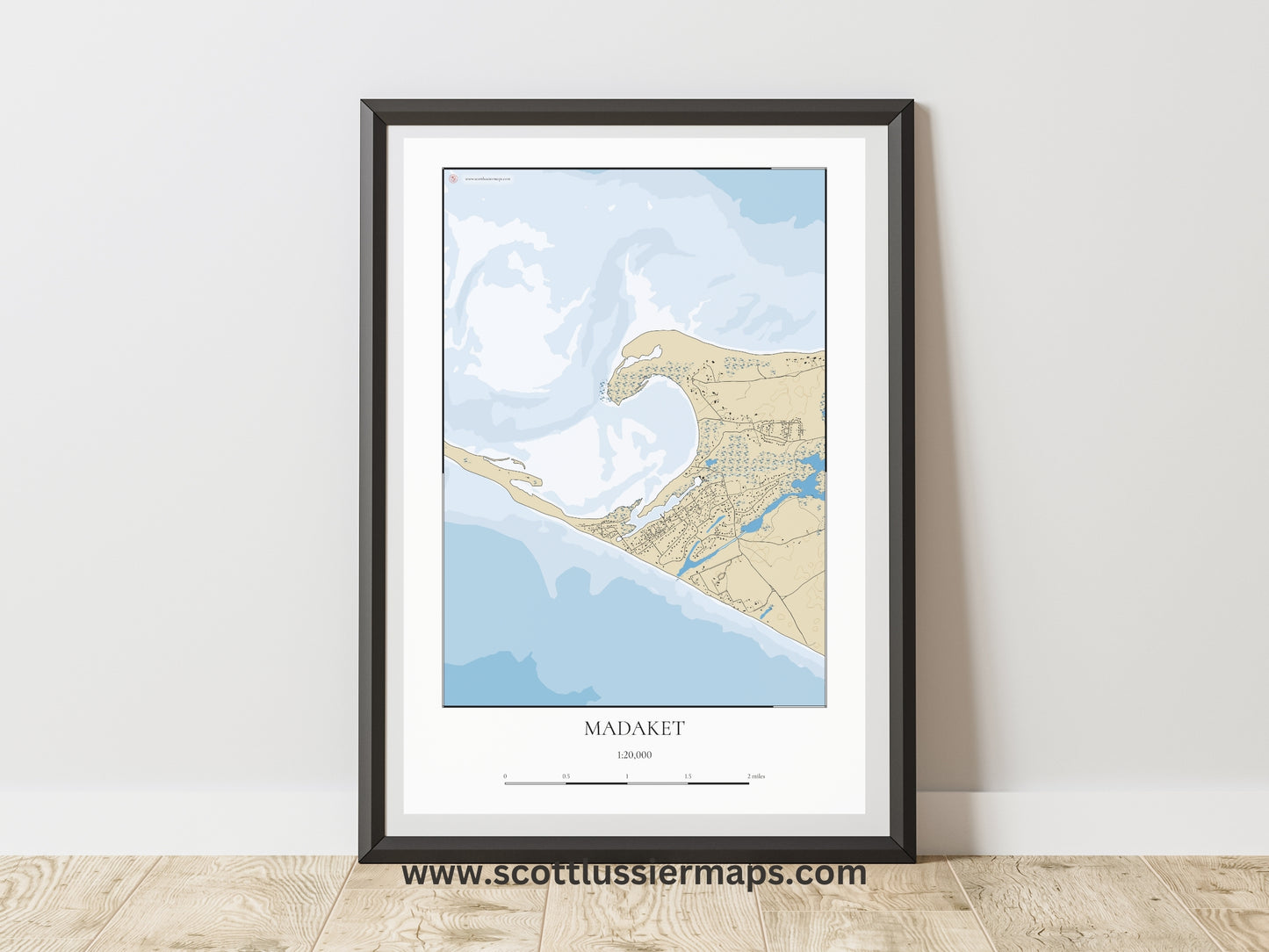 Madaket Nantucket Massachusetts Cape Cod COASTAL Map Art Print