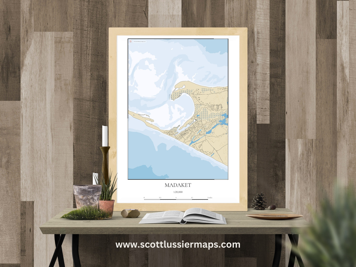 Madaket Nantucket Massachusetts Cape Cod COASTAL Map Art Print