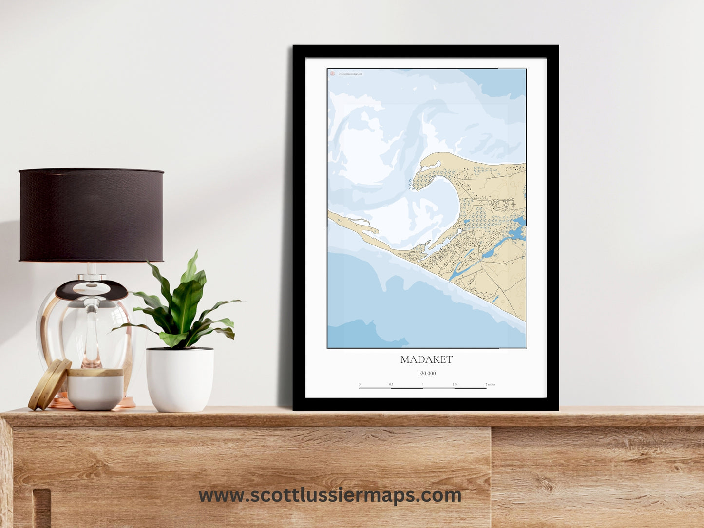 Madaket Nantucket Massachusetts Cape Cod COASTAL Map Art Print