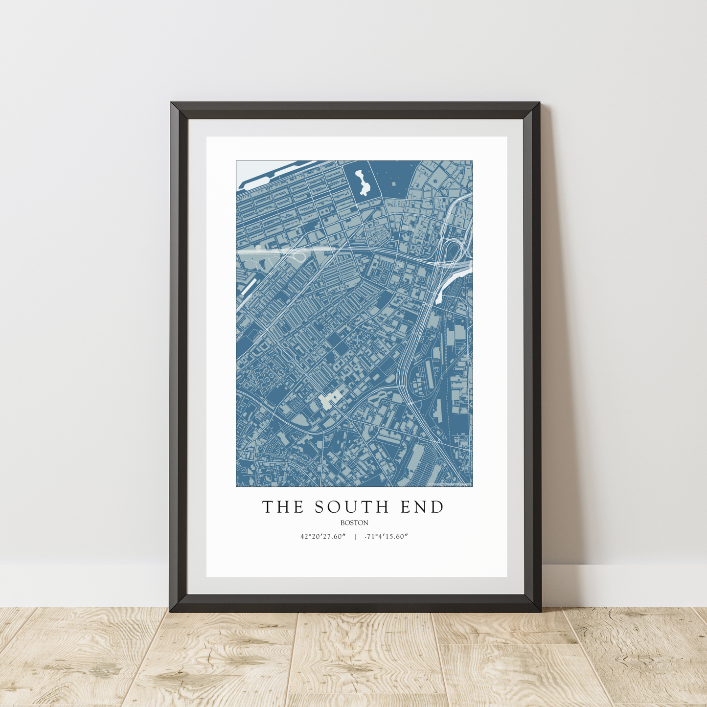 South End Boston Massachusetts NEIGHBORHOOD Map Art Print 0325