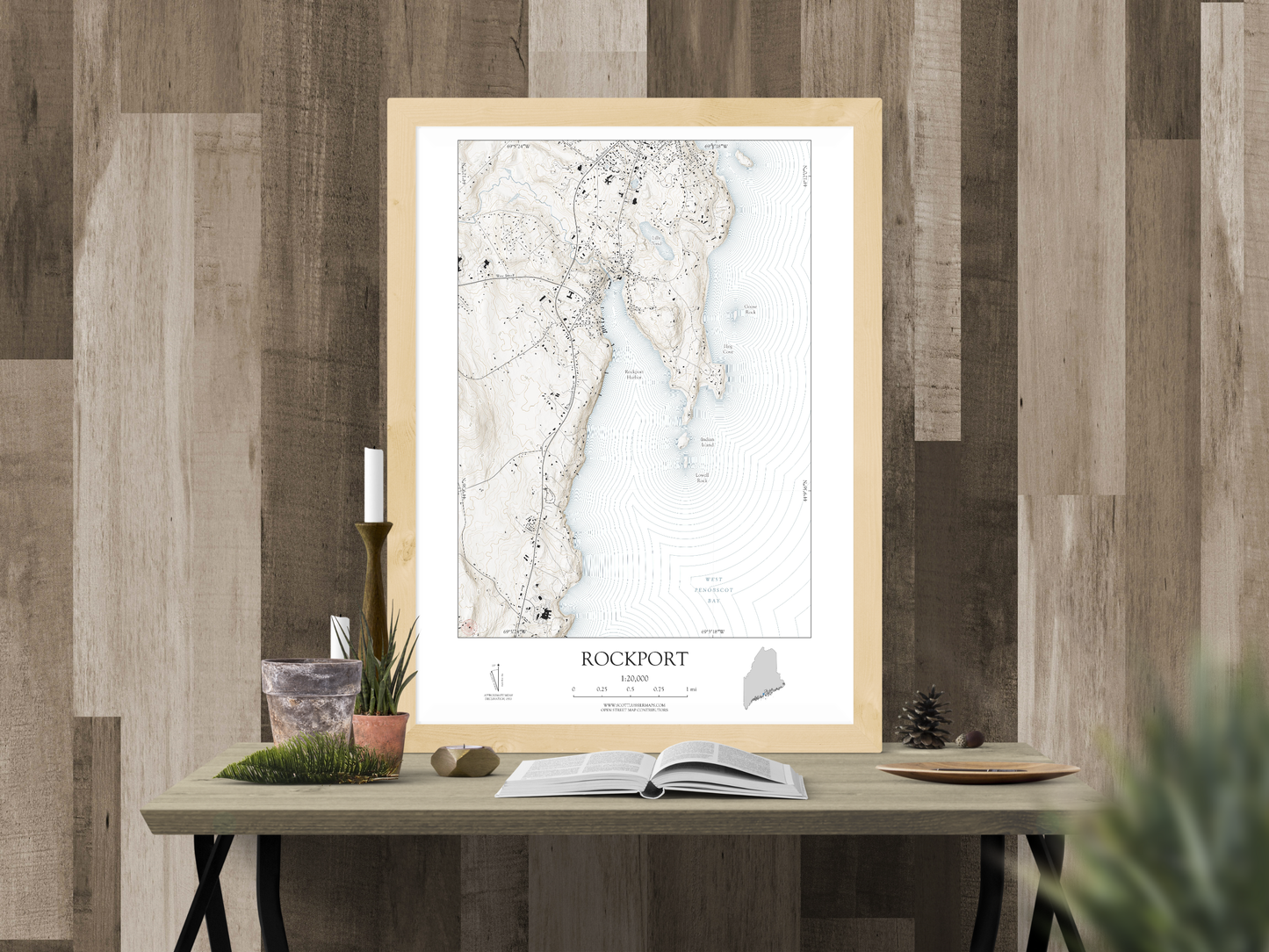 Rockport Maine NAUTICAL Map Art Print 0425