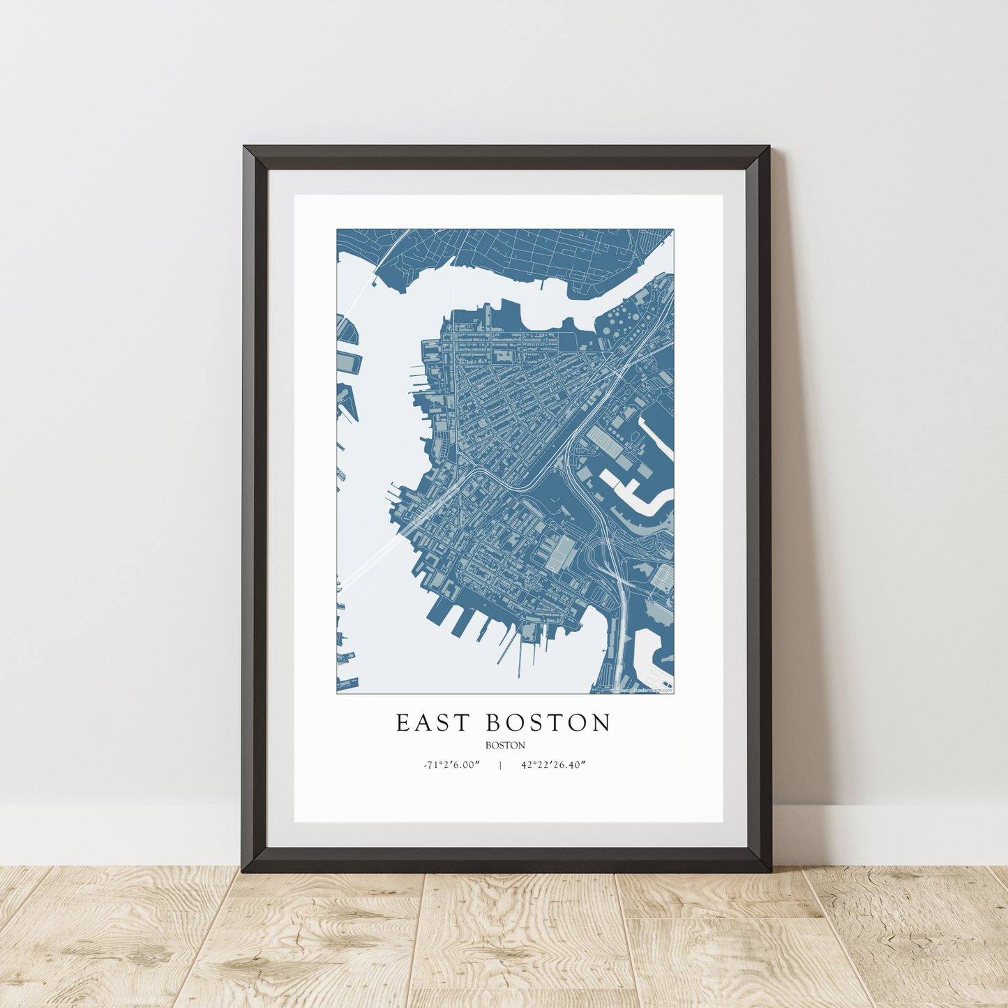 East Boston Massachusetts NEIGHBORHOOD Map Art Print 0325