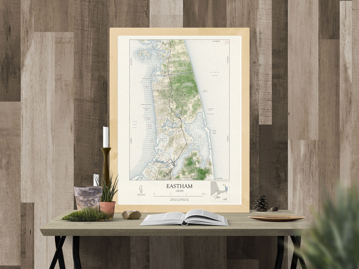 Eastham Massachusetts Cape Cod VINTAGE Map Art Print 0225