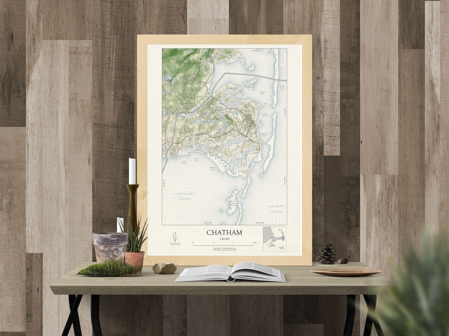 Chatham Massachusetts Cape Cod VINTAGE Map Art Print 0225