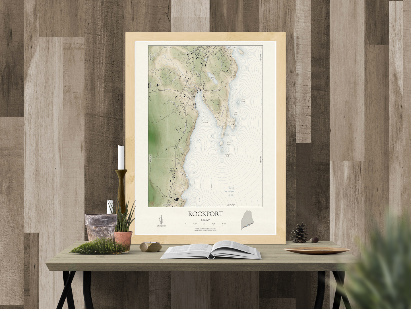 Rockport Maine VINTAGE Map Art Print 0425