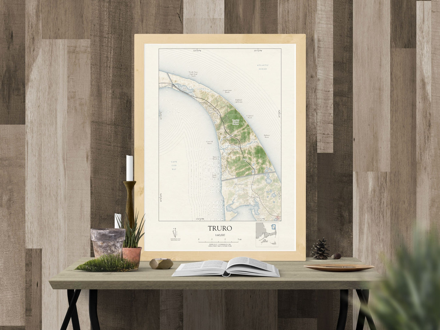 Truro Mass Cape Cod VINTAGE Map Art Print 0225
