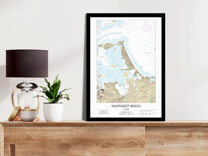 Nantasket Beach Massachusetts CHART Map Art Print 0325