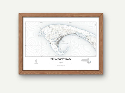 Provincetown Mass Cape Cod NAUTICAL Map Art Print 0225