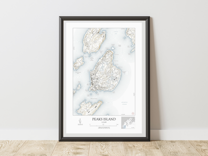 Peaks Island Maine NAUTICAL Map Art Print 0325
