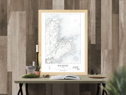 Rockport Massachusetts NAUTICAL Map Art Print 0225