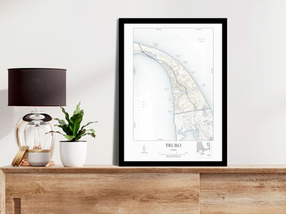 Truro Mass Cape Cod NAUTICAL Map Art Print 0225