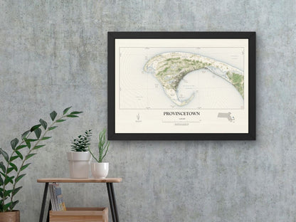 Provincetown Mass Cape Cod VINTAGE Map Art Print 0225