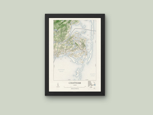 Chatham Massachusetts Cape Cod VINTAGE Map Art Print 0225