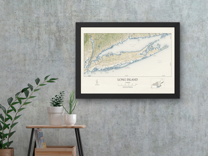 Long Island New York VINTAGE Map Art Print 0325
