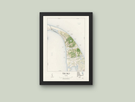 Truro Mass Cape Cod VINTAGE Map Art Print 0225