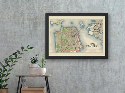 San Francisco California HOMETOWN Map Art Print 0325