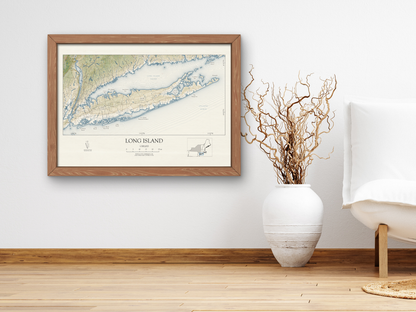 Long Island New York VINTAGE Map Art Print 0325