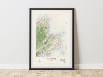 Rockport Massachusetts VINTAGE Map Art Print 0225