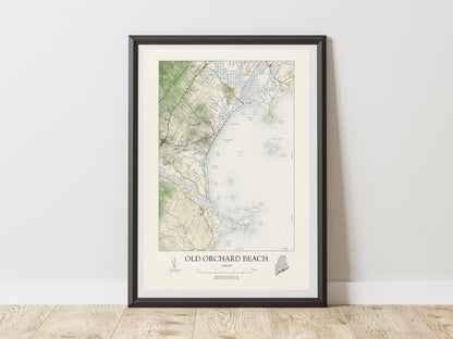 Old Orchard Beach Maine VINTAGE Map Art Print 0225