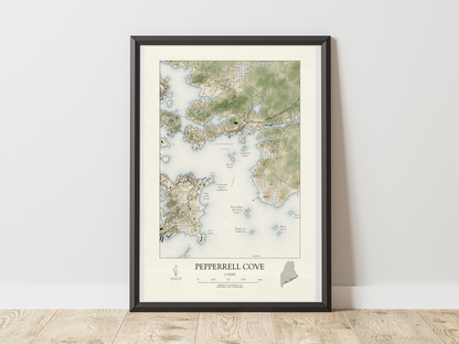 Pepperrell Cove Maine VINTAGE Map Art Print